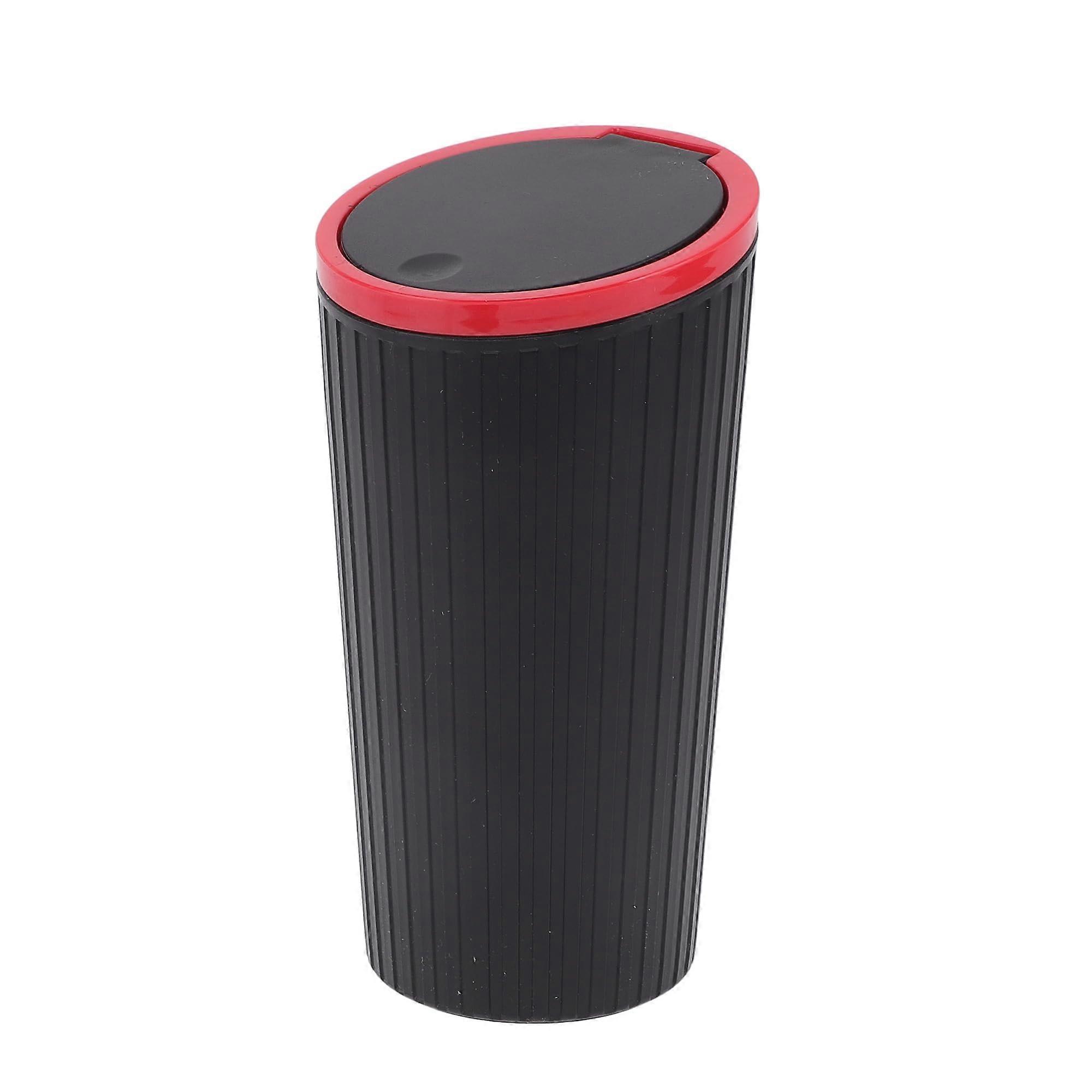 Car Trash Can Trash Bin Portable 3.2' Width 6.3' Height Red Plastic