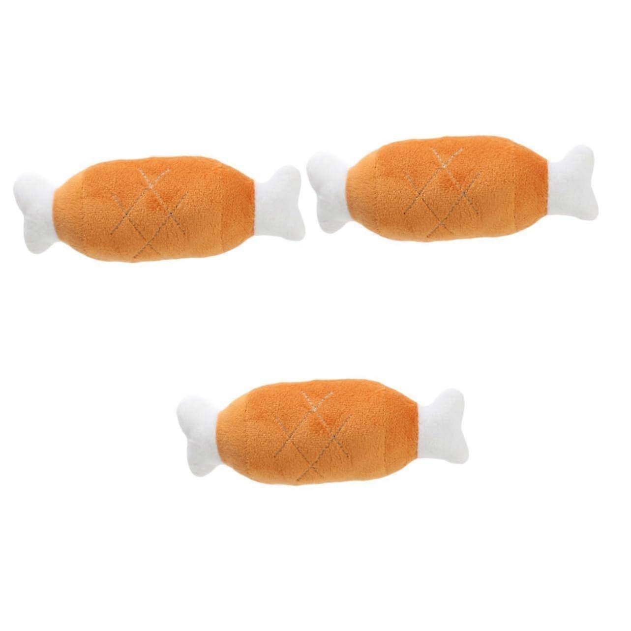 3pcs Dog Chew Plush Toy Set for Training Interactive Safe Durable Materials for Small to Medium Breeds