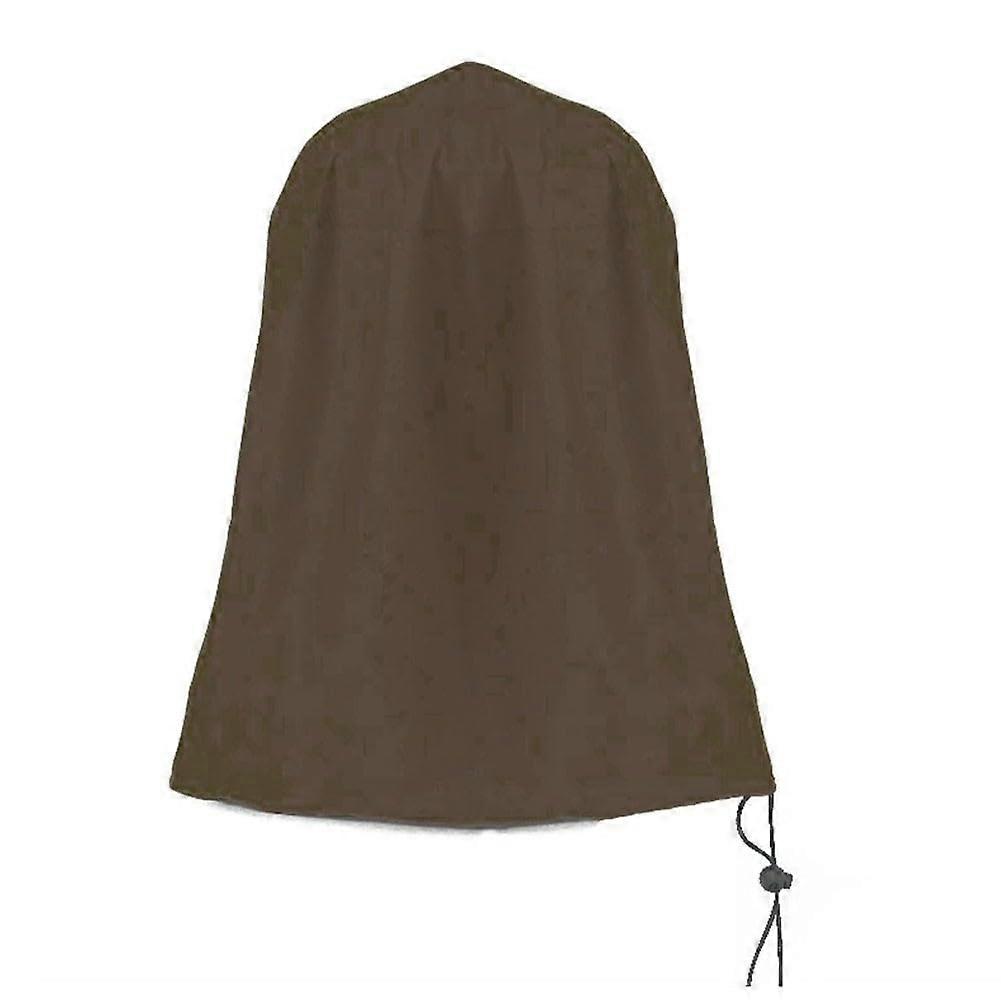 Outdoor Well Cover, Weatherproof Protection with Secure Band for Bird Baths in Coffee Color, 60x60 cm