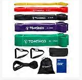 5 Packs Pull Up Assist Bands Set Resistance Loop Bands Powerlifting Exercise Stretch Bands with Door Anchor and Handles