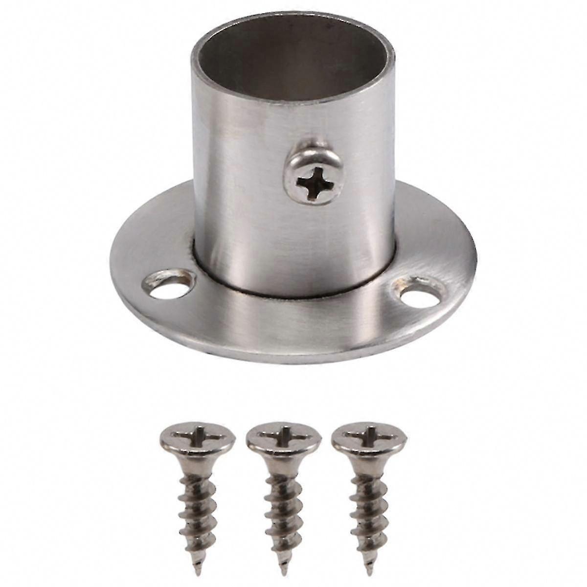 22mm Dia Pipe Hanging Rail End Support Bracket for Closet Wardrobe