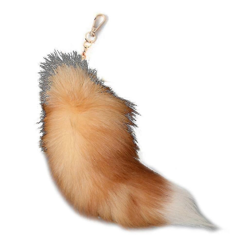 Plush Fox Tail Keychain Furry Animal Keyring 40cm