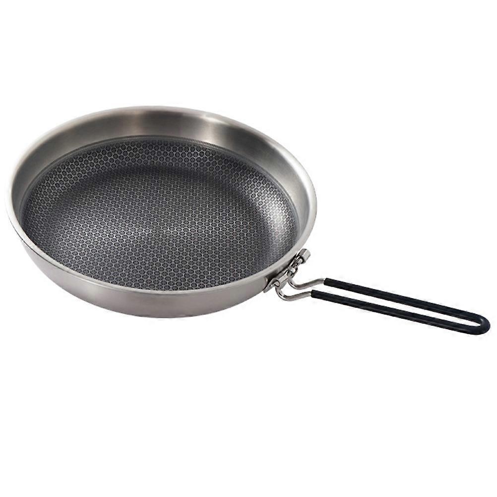 Outdoor Cooking Frying Pan Honeycomb Pattern Camping Equipment Iron Assorted Color Frying 1Pcs