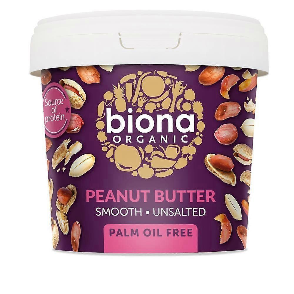 Biona Organic Peanut Butter Smooth Unsalted 1KG - 3 Pack