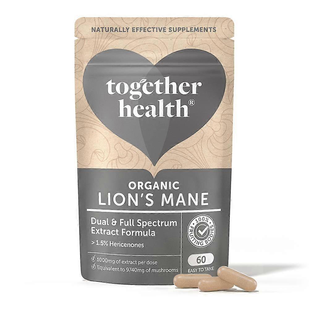 Together Health Organic Lion's Mane Mushroom 60 Capsules - 4 Pack