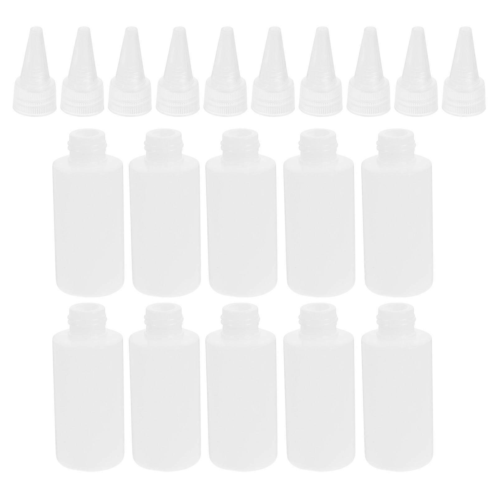 100pcs Refillable Glue Bottles for Crafts with Pointed Heads Portable and Durable Plastic for Home