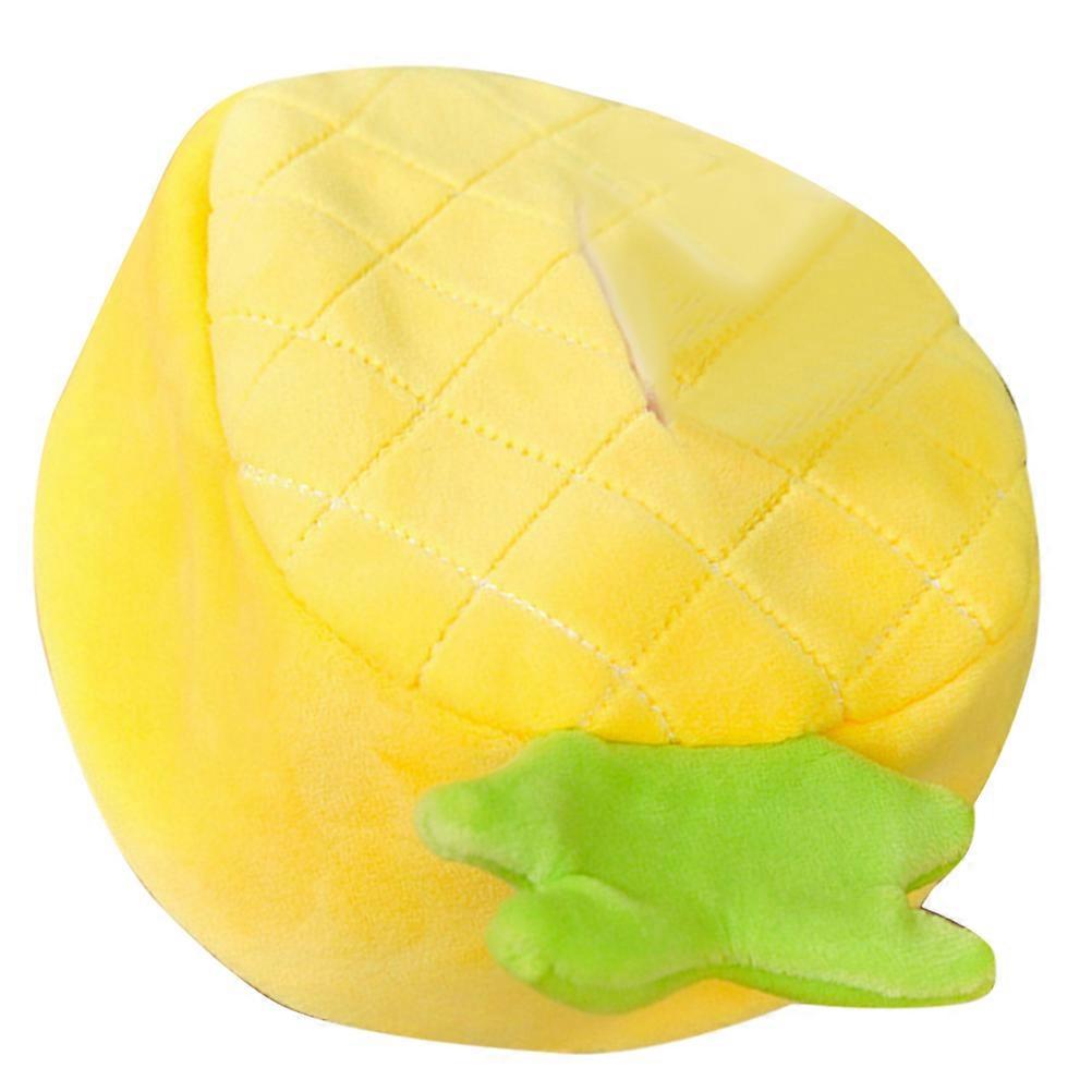 Cute Pineapple Cartoon Tissue Pouch for Car Hanging – Compact Lightweight Paper Towel Holder & Travel Tissue Box Organizer