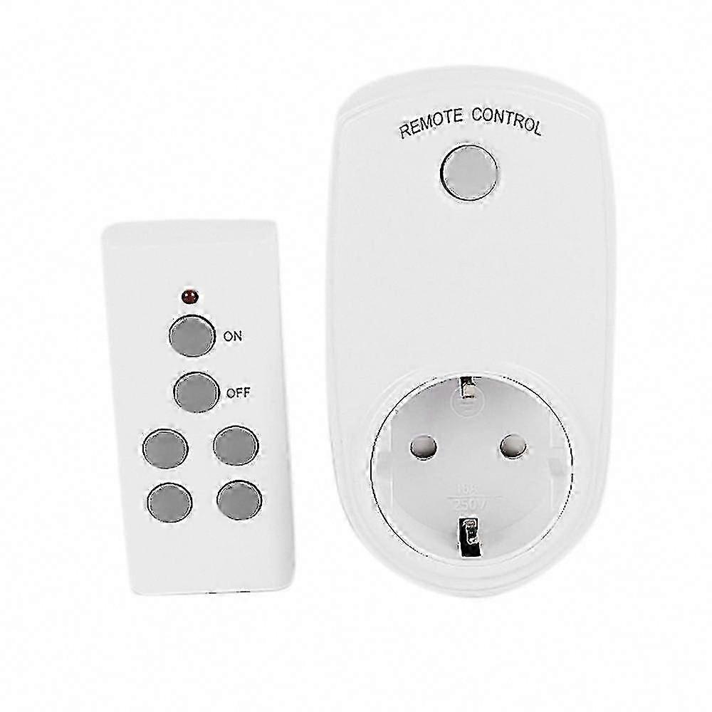 2 Pcs Wireless Remote Control Smart Electrical Outlet Switch Set For Lights Fans Small Appliance Lo