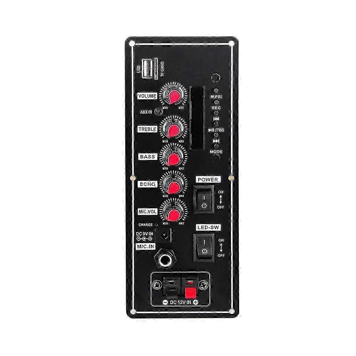 7.4V Amplifier Board Square Dance 2X10W Speaker Amplifier Support Bluetooth AUX U-Disk 5-8Inch Speaker DIY Home Theater