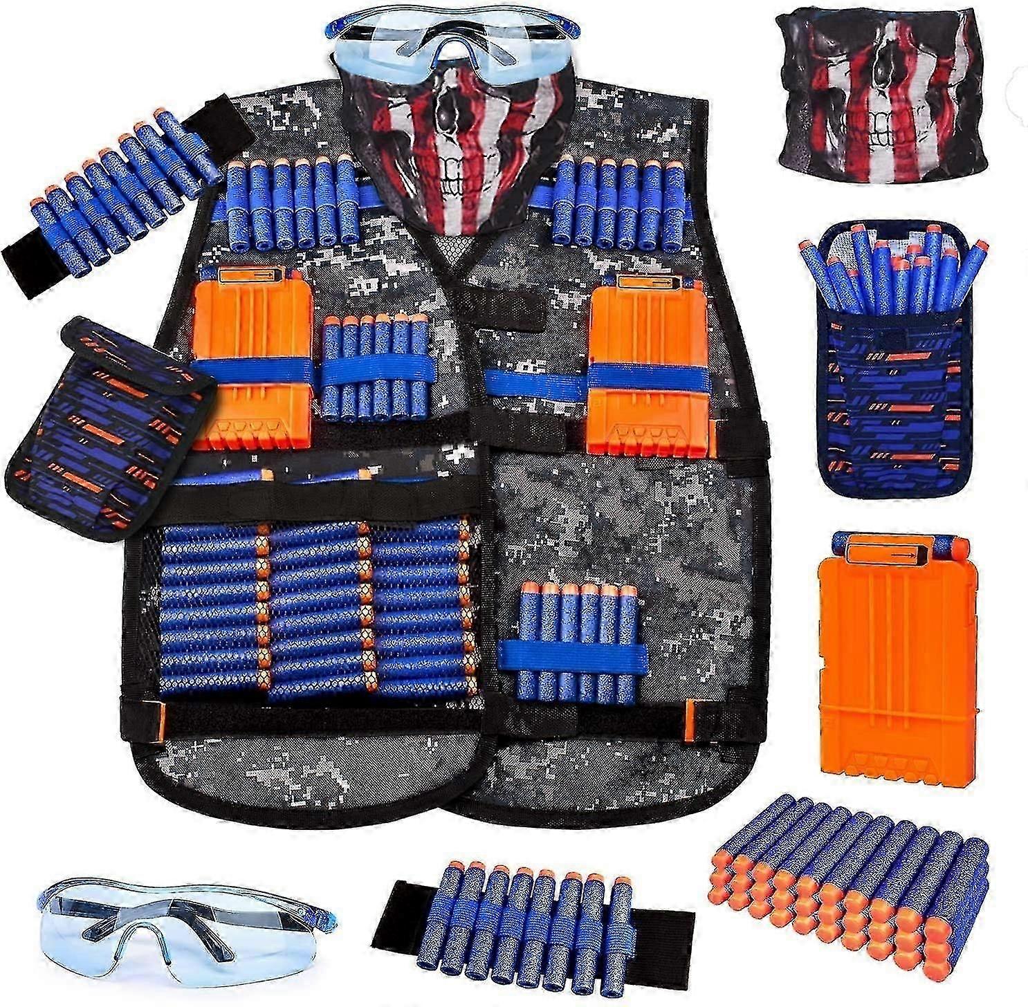 Taktisk vestsett for barn for Nerf Gun-serien for gutter med tilbehør og utstyr