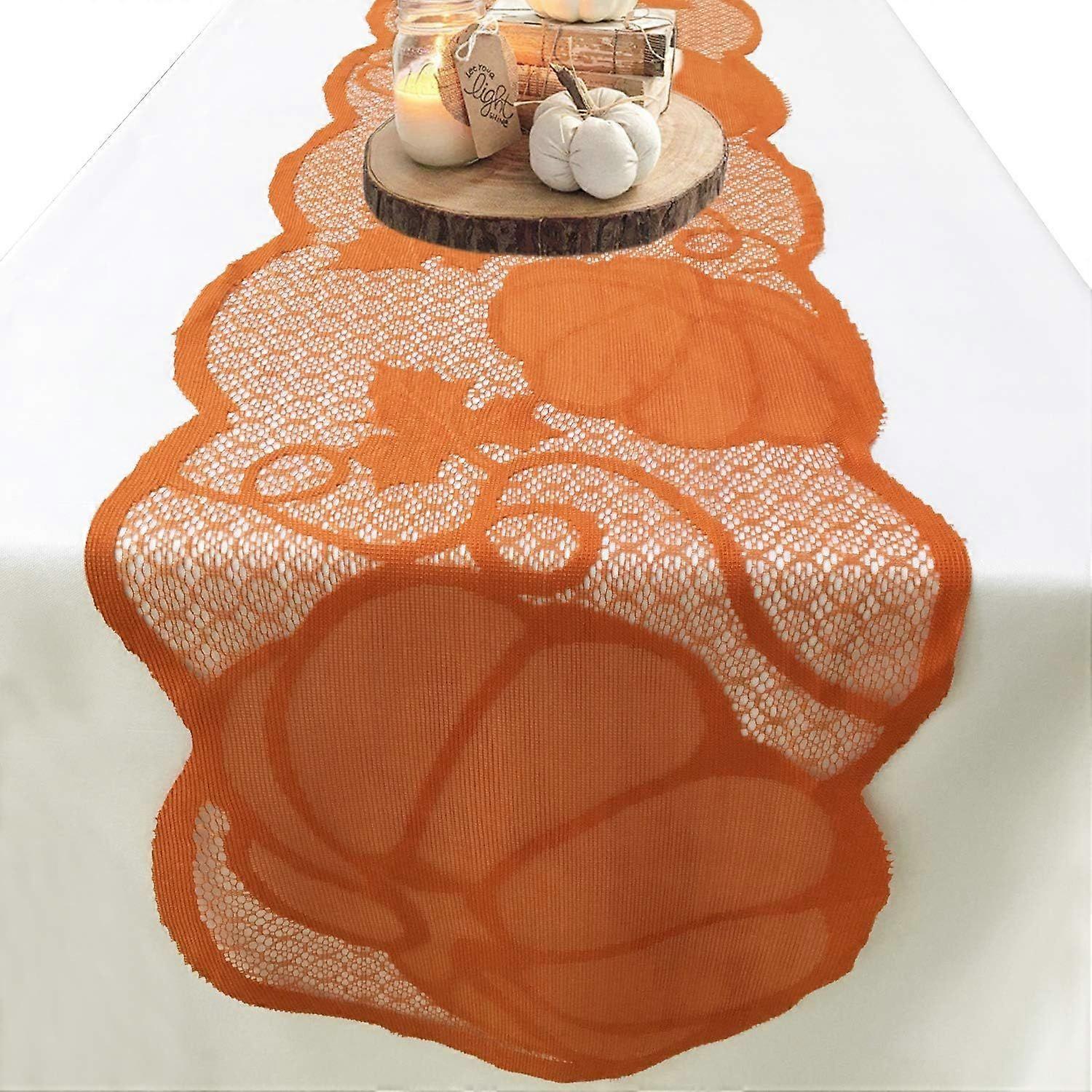 Pumpkin Table Runner for Fall Table Decorations - Thanksgiving Table Runners 72
