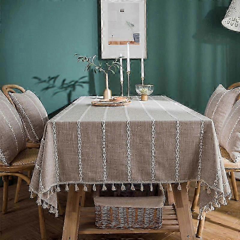 Tablecloths Table Cloth Cotton Linen Tassel Rectangular Tablecloths...
