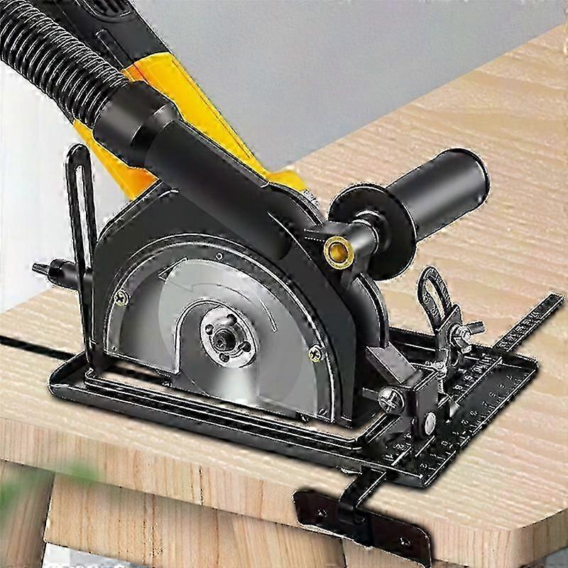45 Adjustable Cutting Depth Positioning Bracket for Angle Grinder Retrofit, Slotting Base for Cutting Machine