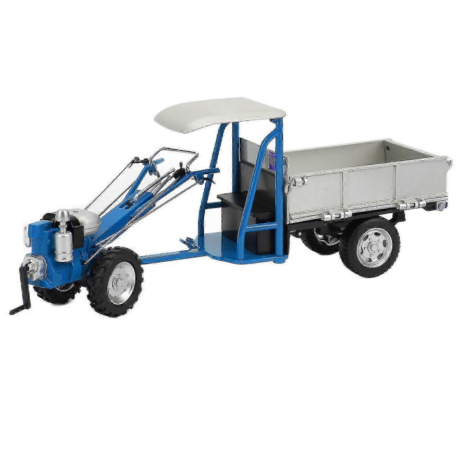 Simulation Agriculture Walking Tractor Alloy Static Agricultural Tractor Model Toy for Children - Blue