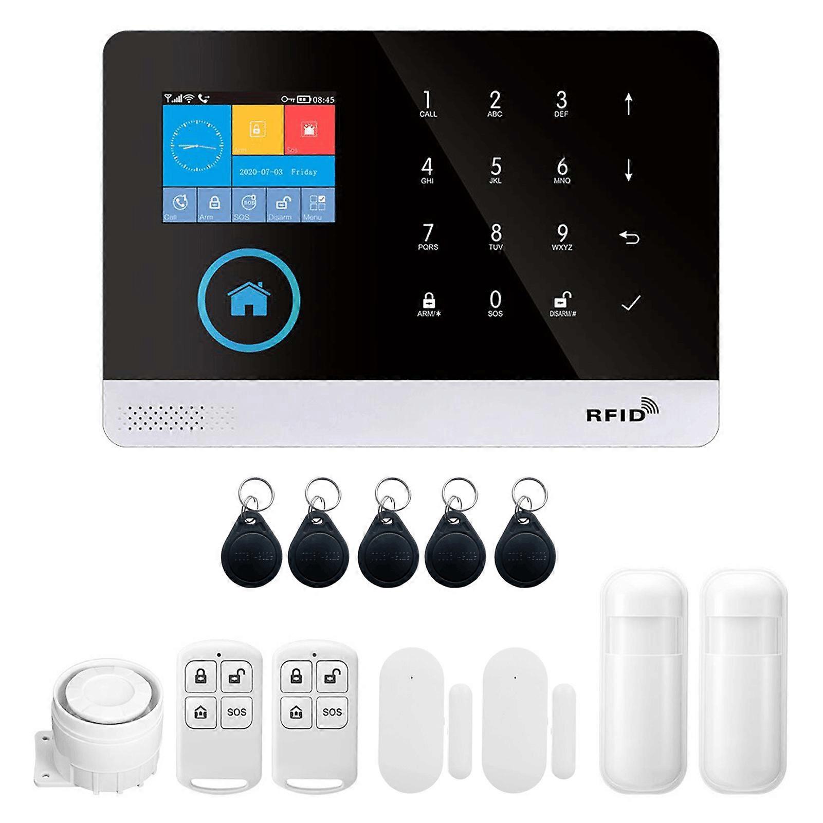 433MHz WiFi GSM Alarm System with PIR, Door Sensor & APP Control
