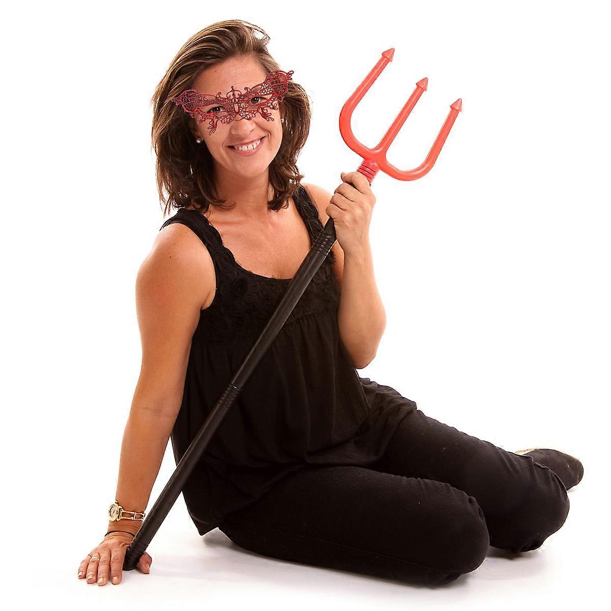 Halloween Mask Half Face Mask for Decoration 1Pcs Red Masquerade