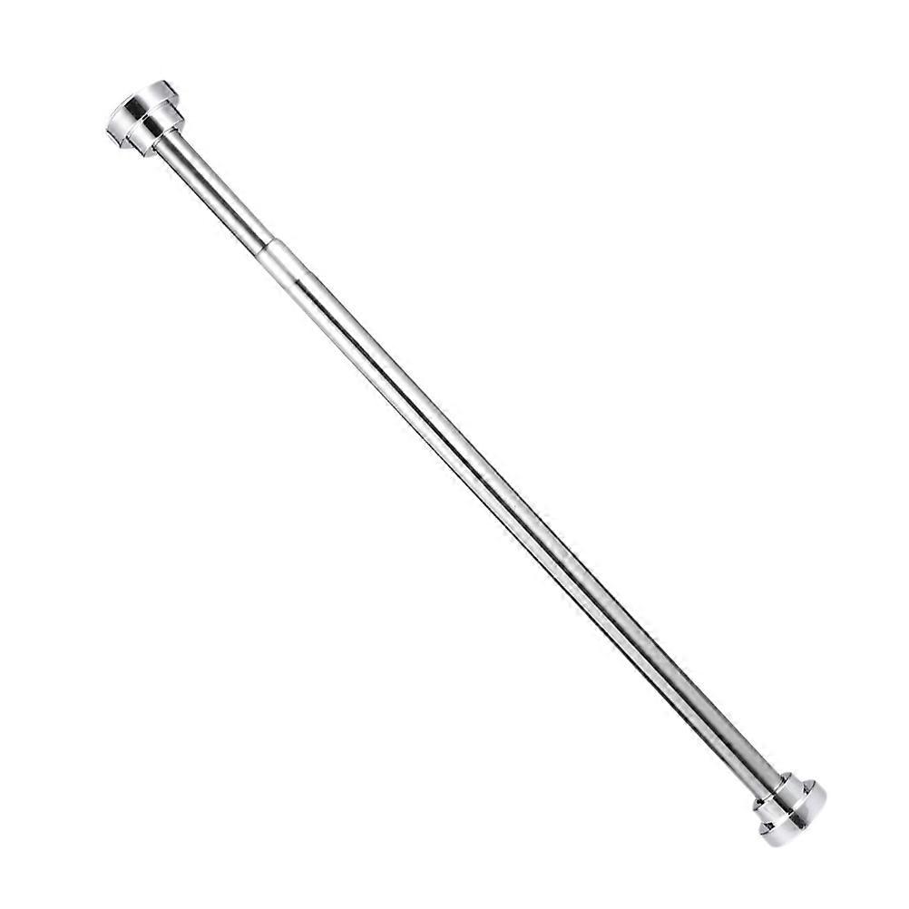 Spring Tension Rod For Curtain Support In Bathrooms And Wardrobes With Adjustable Length Made Of Silver Stainless Steel 1Pcs