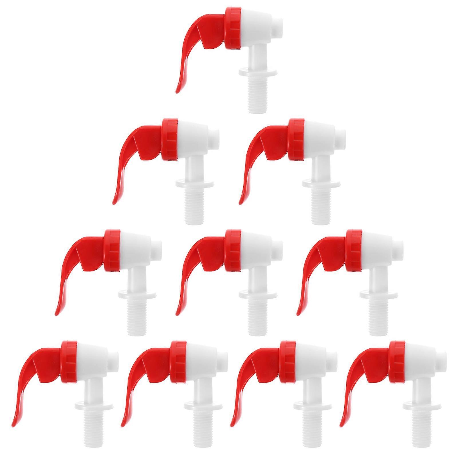 Red Dispenser Spigot for Drinking Easy to Install with Use 10 Pieces