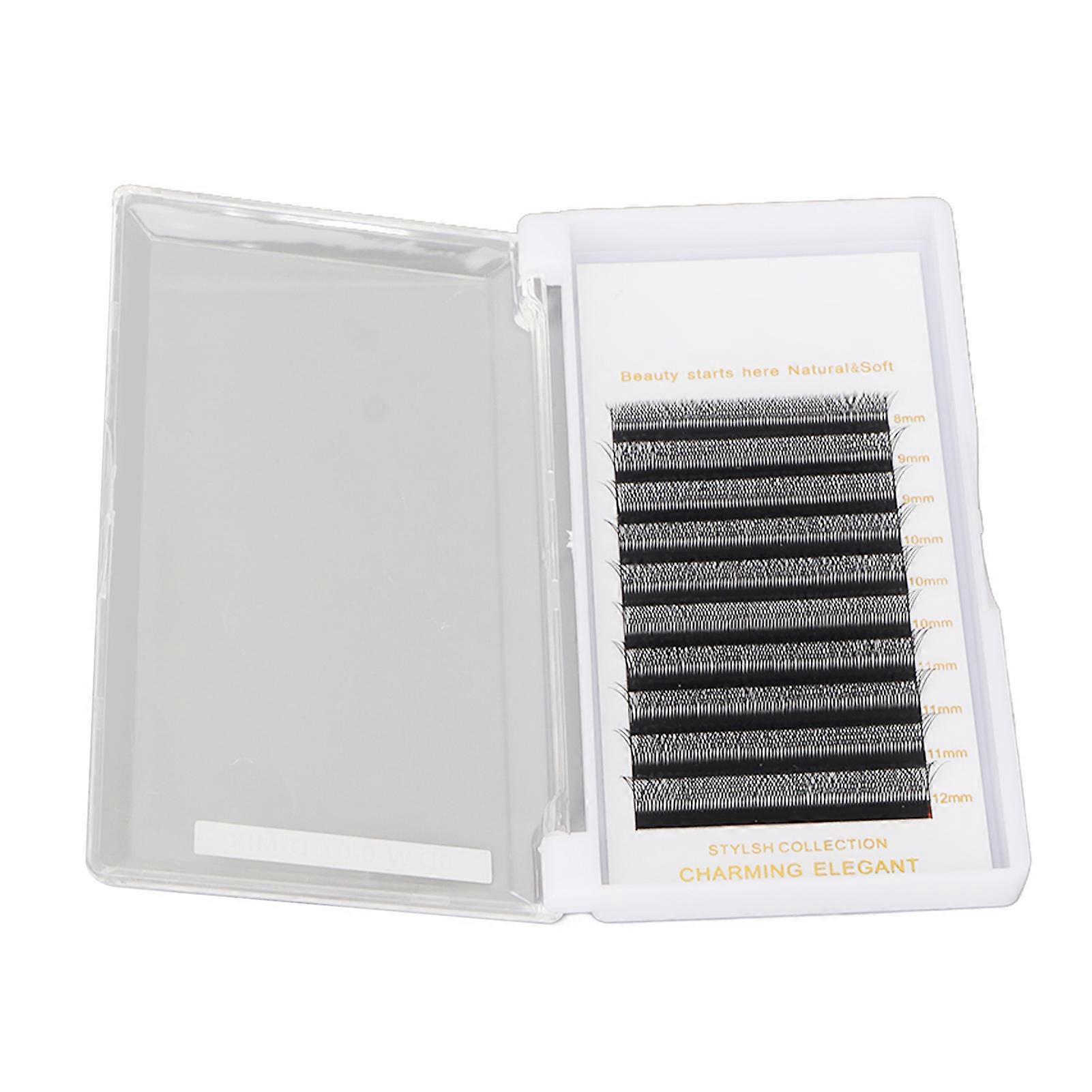 10 Rows 6D W Type False Eyelashes 0.07mm Thickness 8-12mm Length