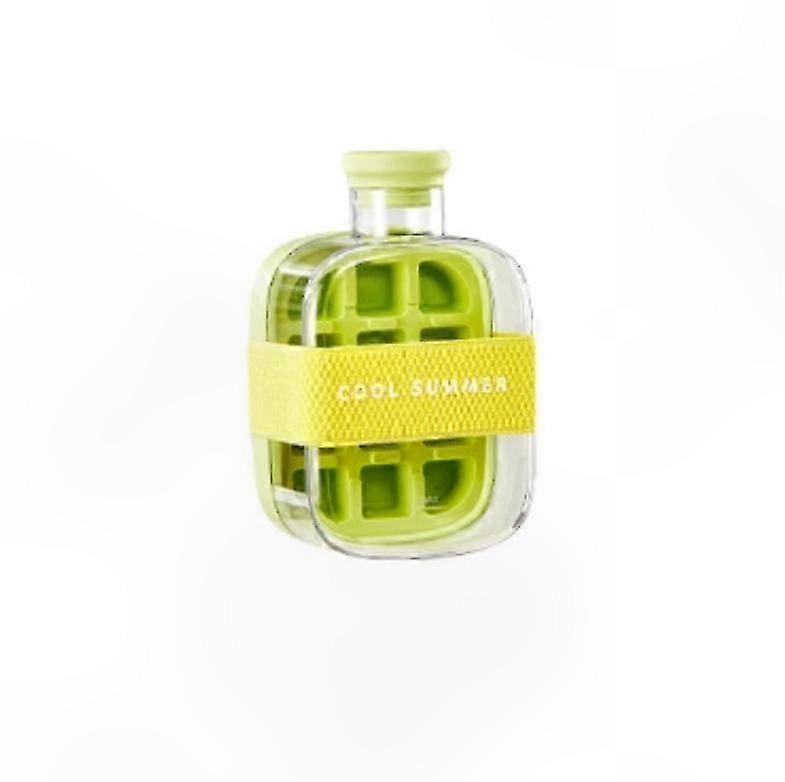 Silicone Ice Cube Tray with Water Bottle, Touch-Free Design, 2-in-1 Functionality for Easy Ice Making