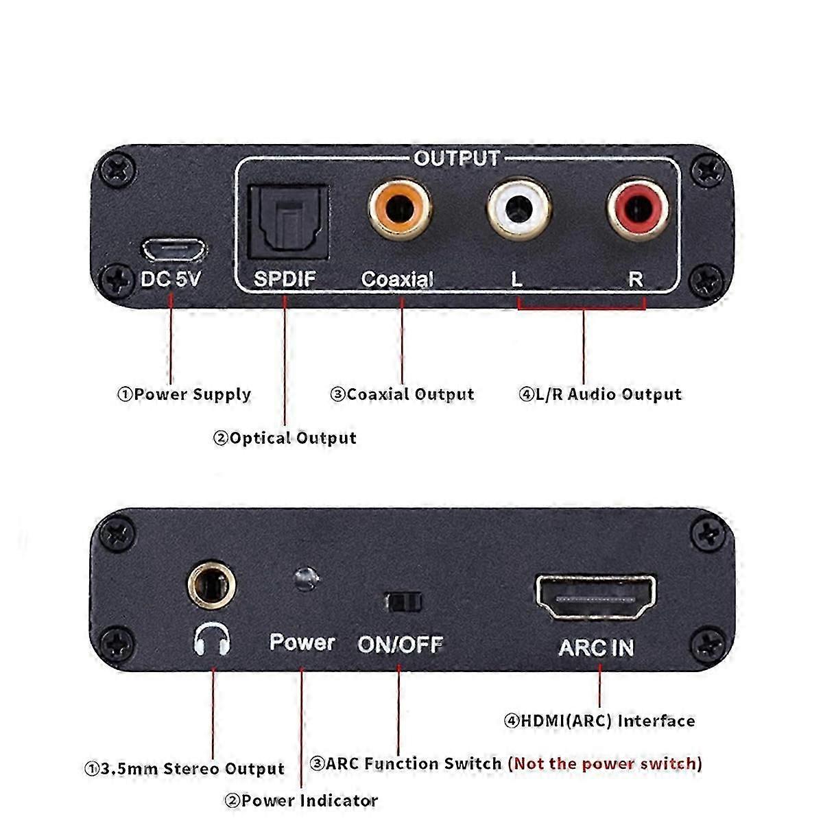 HDMI-Compatible ARC Audio Extractor