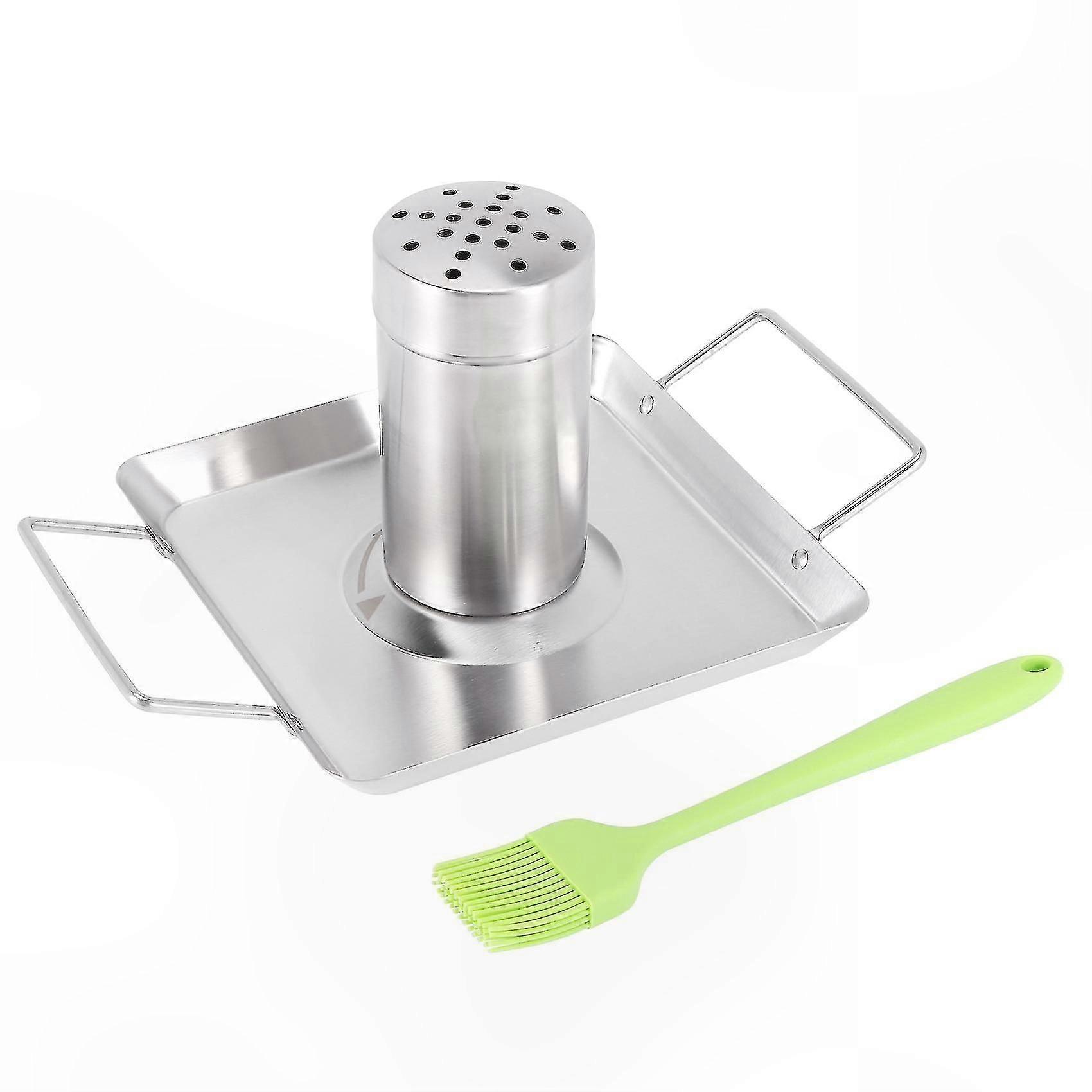 Roaster Rack for Beer Can Chicken, Metal Stand with Canister and Drip Tray for Oven Use