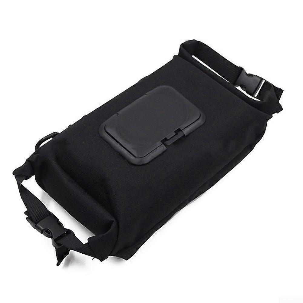 Hiking and Camping Tissue Holder Canvas Material Compact Multi Functional Storage Outdoor Organizer Black