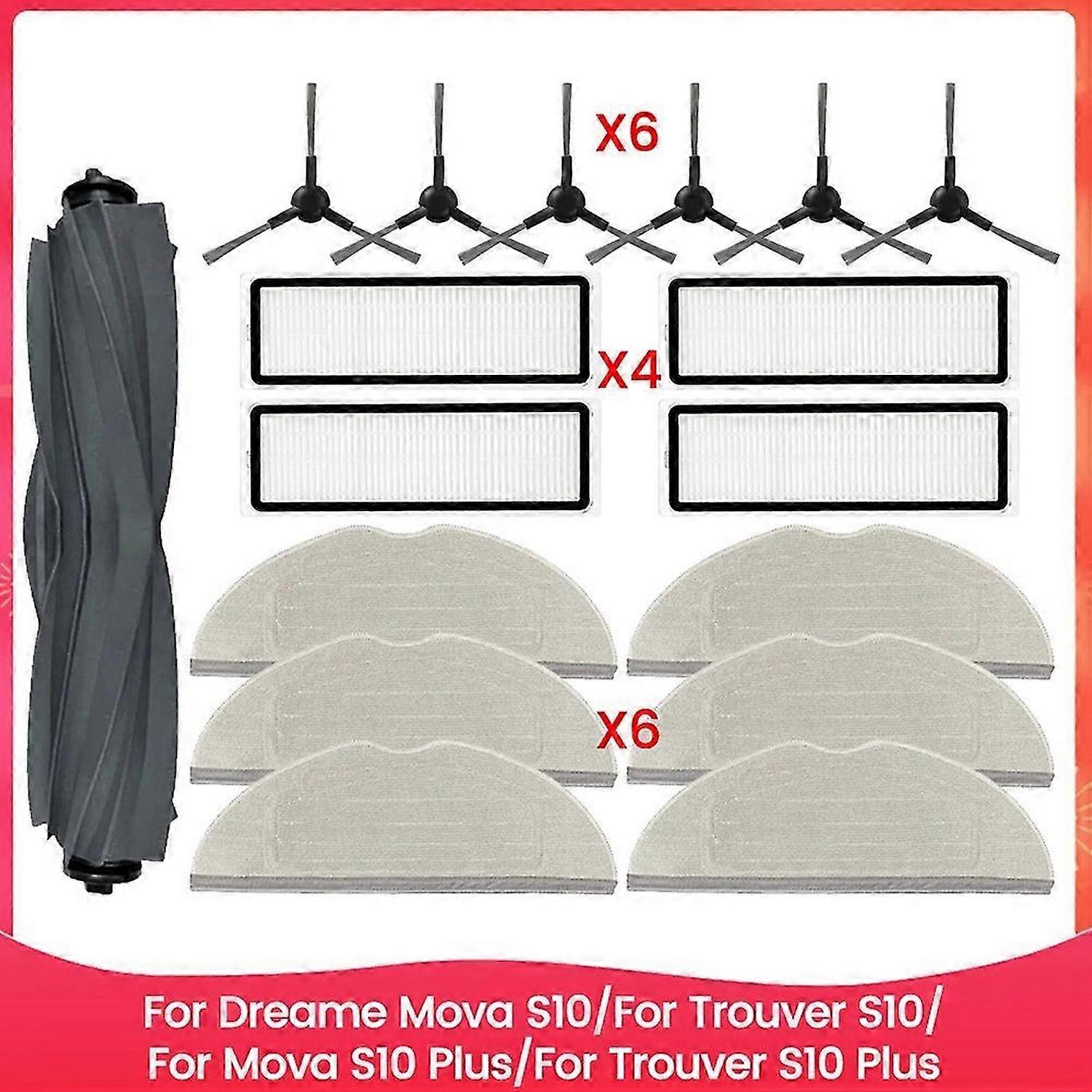 For S10/Trouver S10/ S10 Plus/Trouver S10 Plus Replacement Part Brush Hepa Filter Mop Cloth