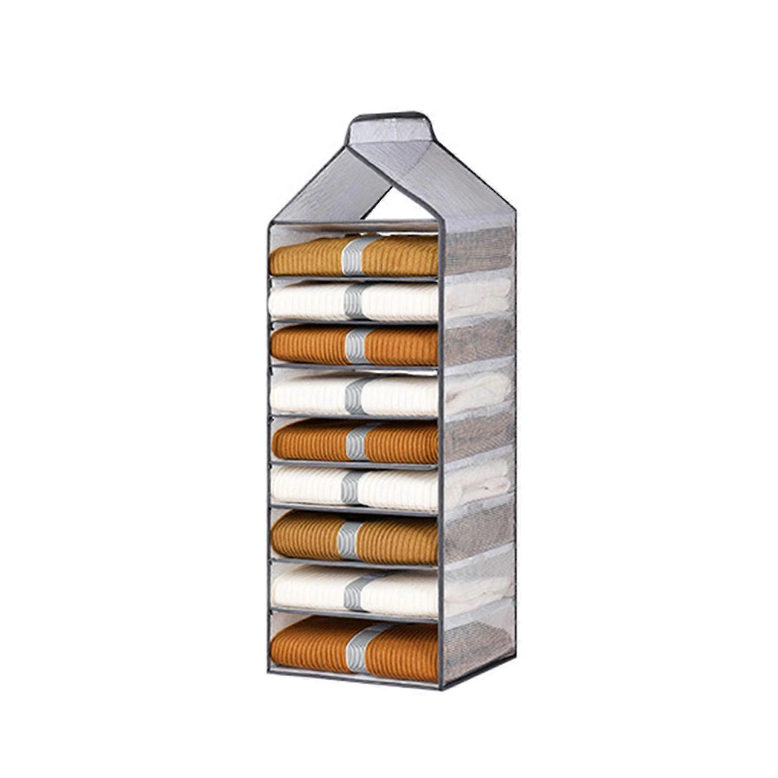 2025 6/9/12 Grids Durable Folding Wardrobe Storage Space Saving Hanging Closet Organizer