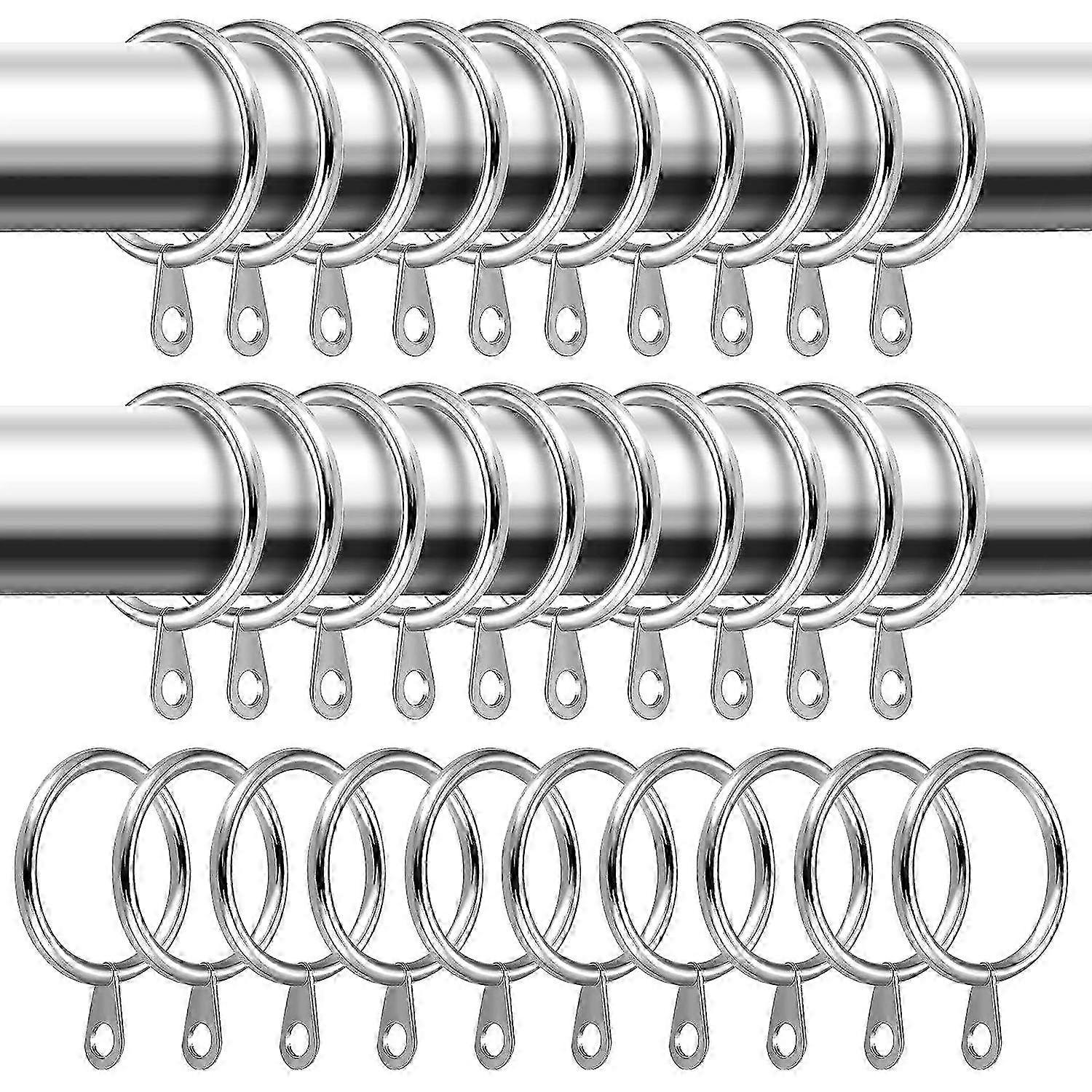 Sophisticated Design Curtain Rod Rings, Heavy Duty Metal Drapery Curtain Rings for Multi Use Curtains and Rods, Easy to Install Hanging Rings for 2025