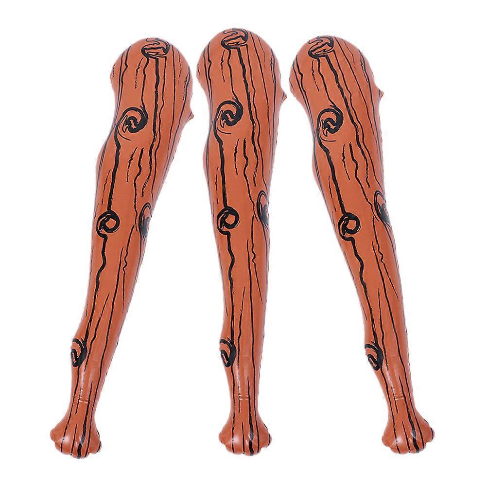 Inflatable Baseball Bat Cheering Sticks for Kids 3Pcs PVC Brown Toy
