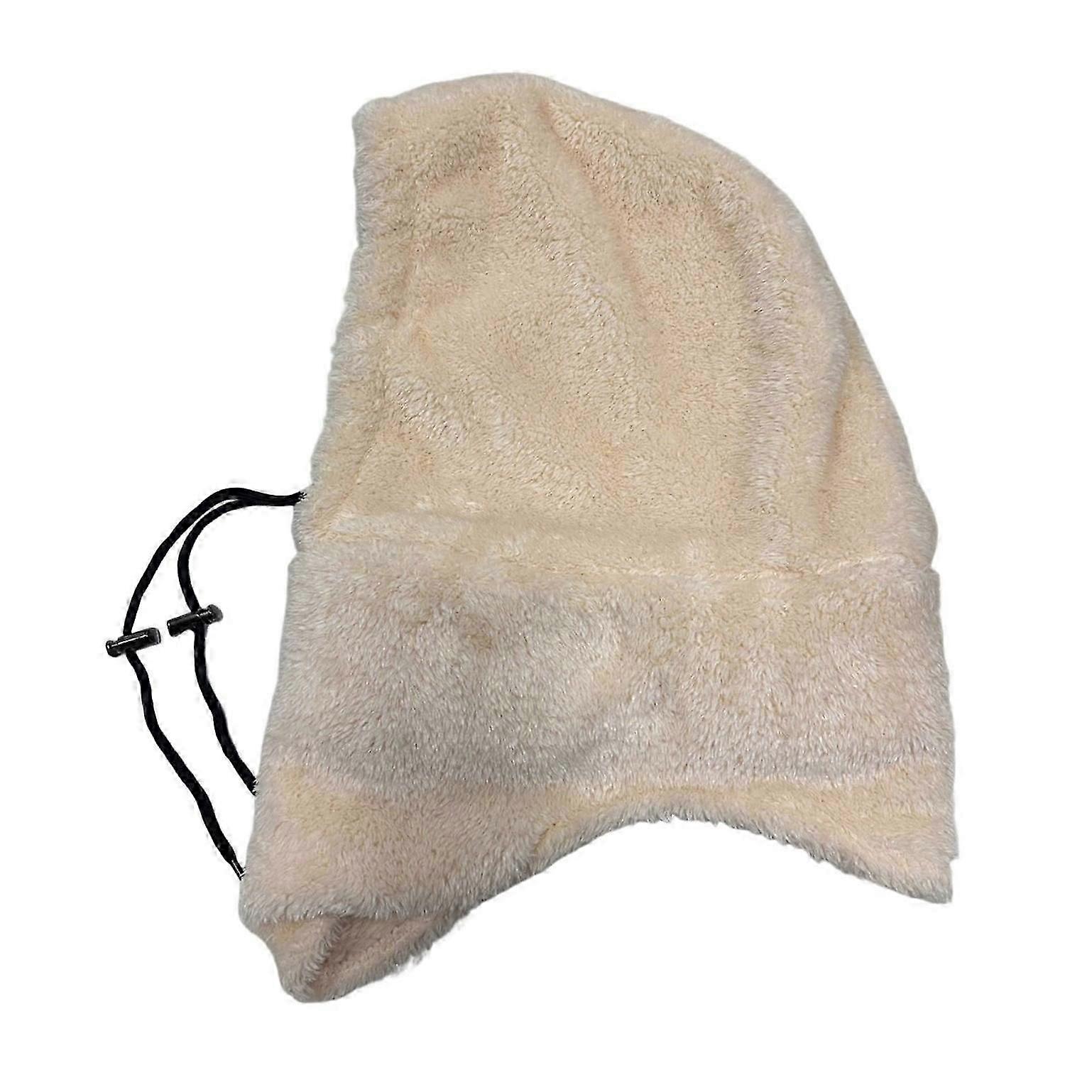 Women Winter Balaclava Hat Thick Warm Windproof Cycling Face Shield Adjustable Drawstring Full
