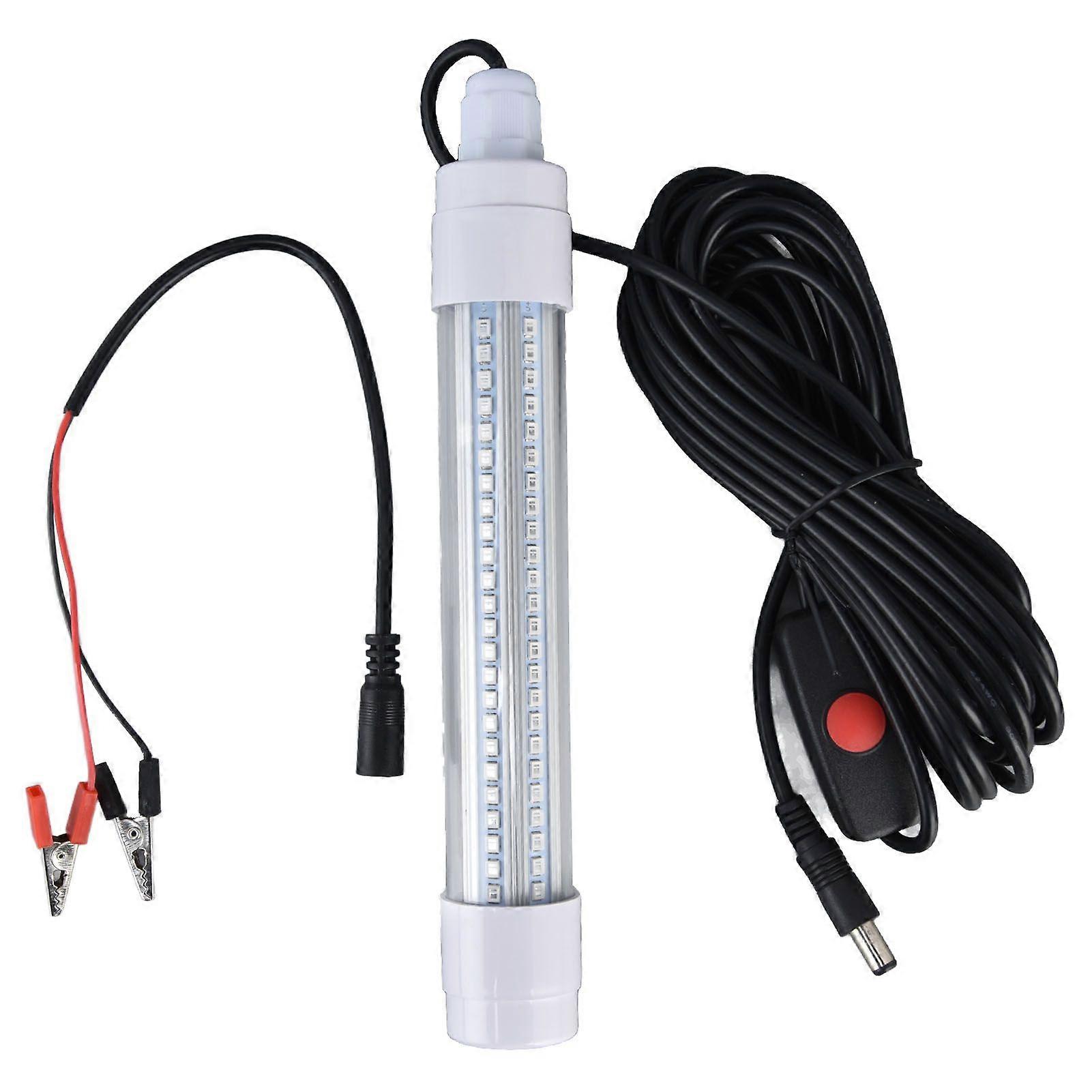 Submersible Fishing Light 16W AC1236V 1300lm LED Night Fishing Lure Bait Finder for Fish Tank AquariumBlue Light