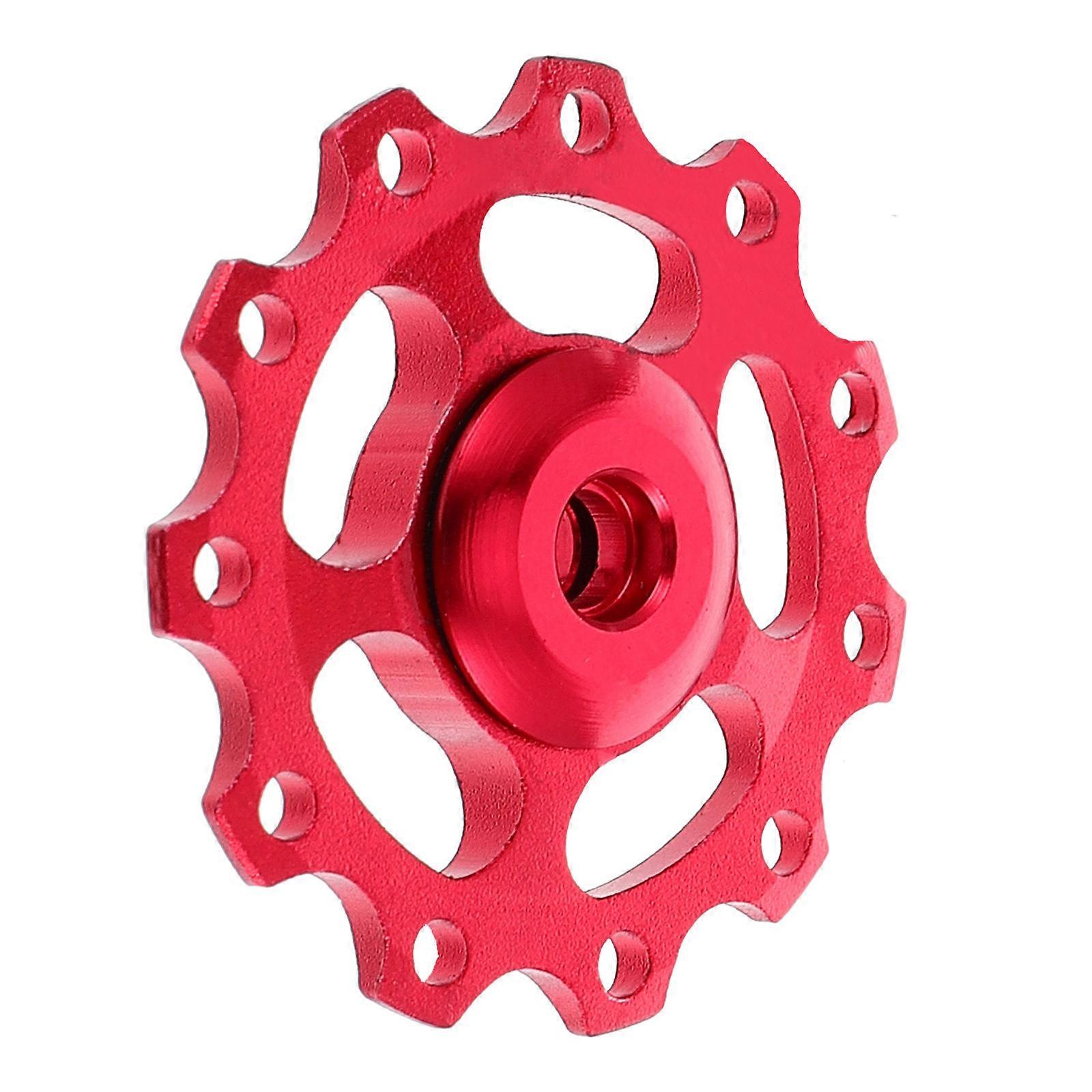 Rear Derailleur Pulley 1 Pair Bike Parts Red CNC Machining Durable Use