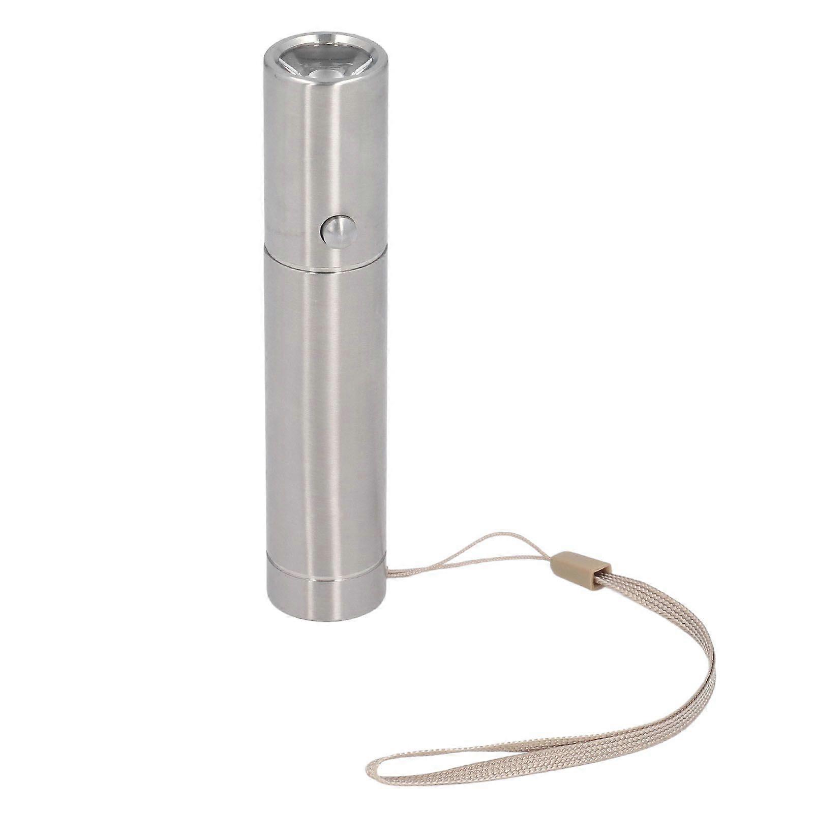 Mini Stainless Steel Flashlight 3 Mode Pocket LED Torch Handheld Pen Light for Camping Outdoor Emergency