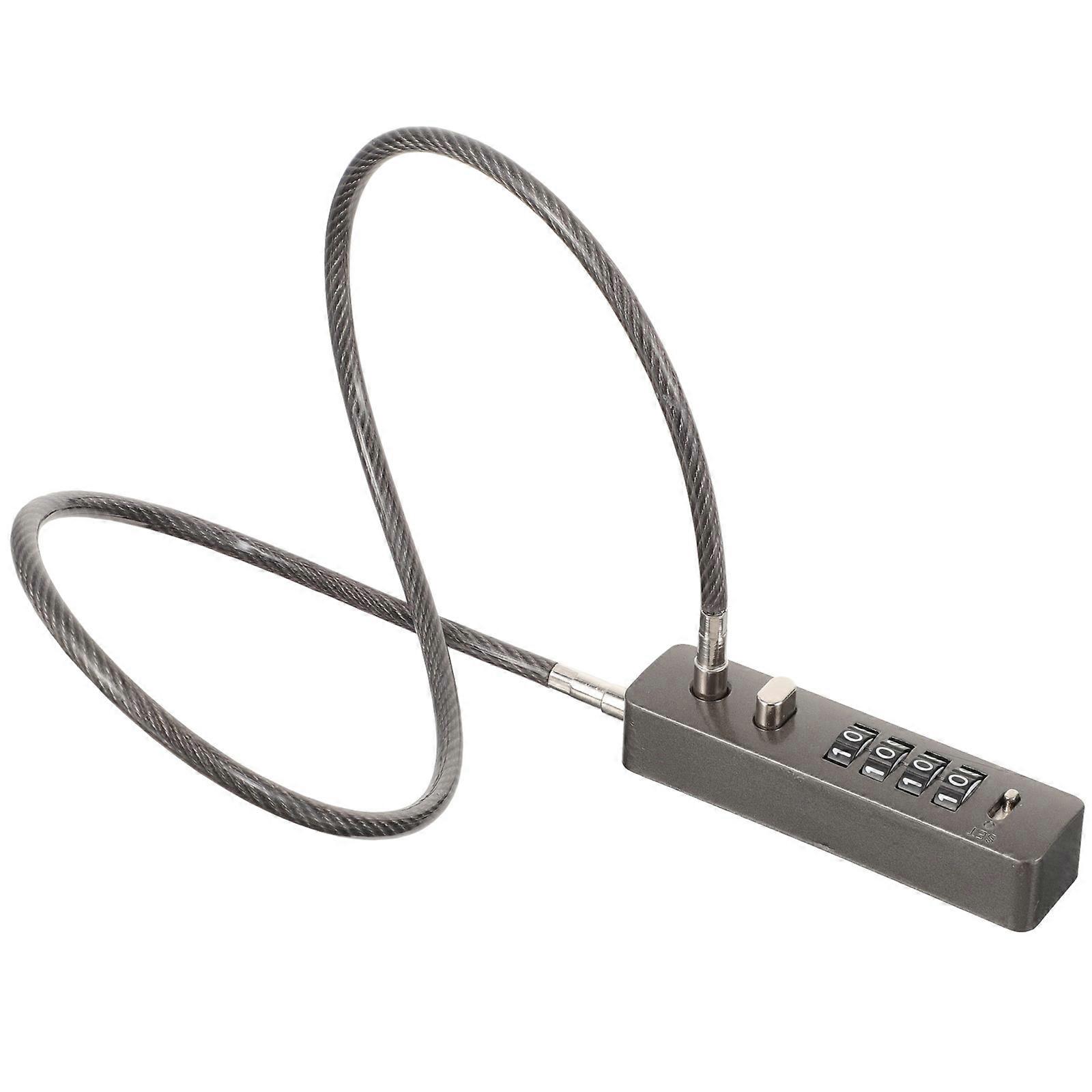 Bicycle Combination Lock PVC Coated Rubber Lock For Travel Home 60Cm Cable Length Security Locking Solution 1Pack