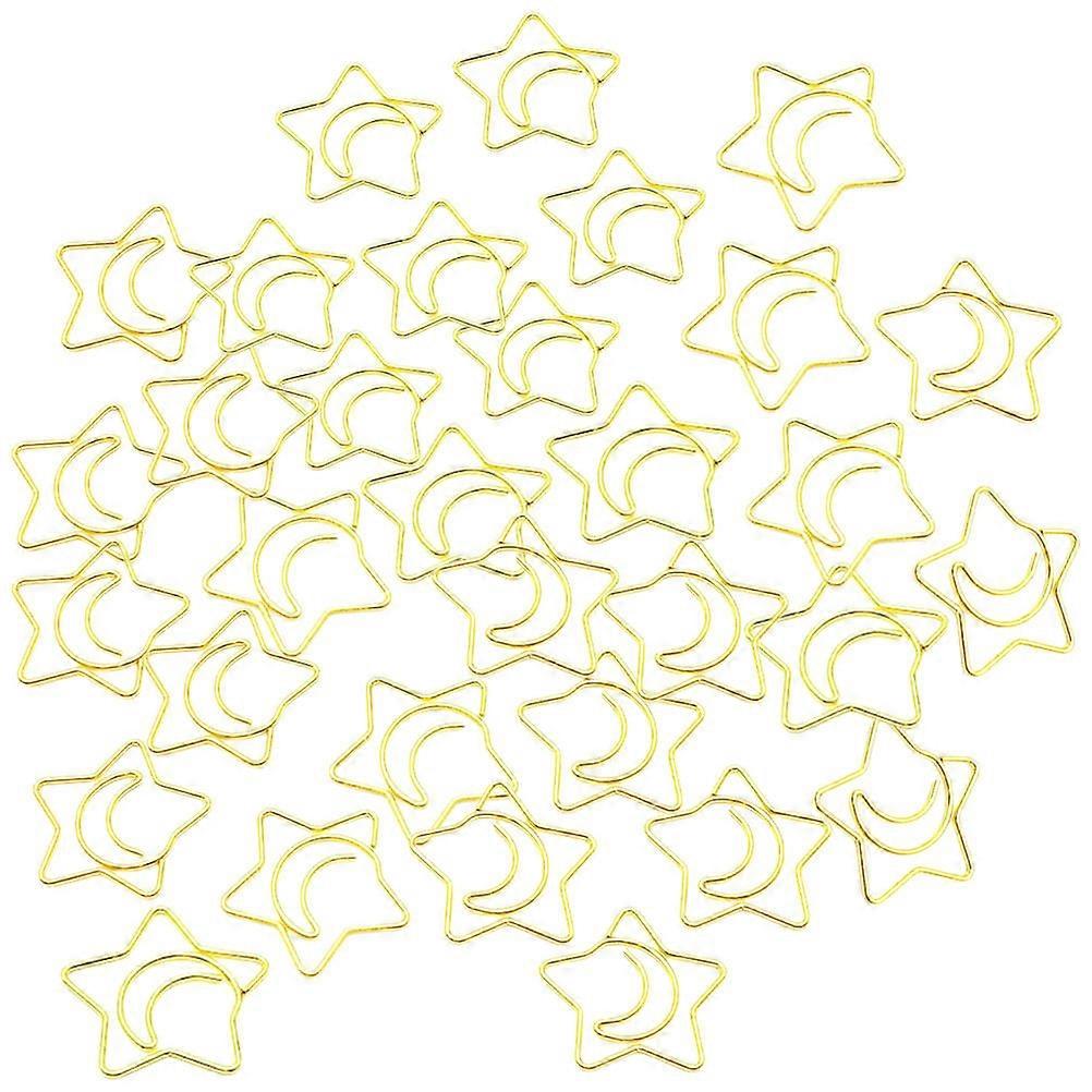 Small Metal Clips Star Use Golden Metal File Organization 100Pcs