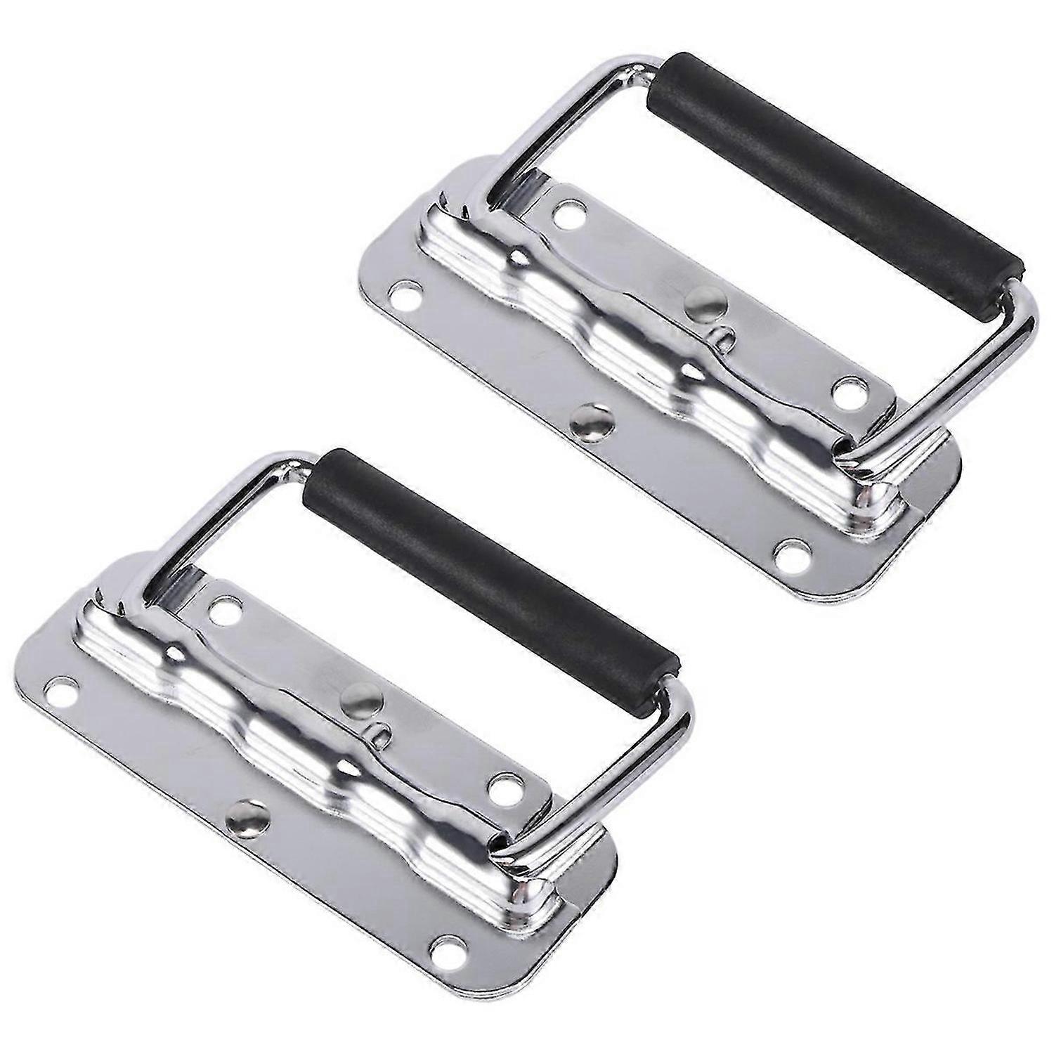2Pcs 304 Stainless Steel Spring Handle Prop Box Tool Aluminum Box Handle Activity Handle Folding Ind