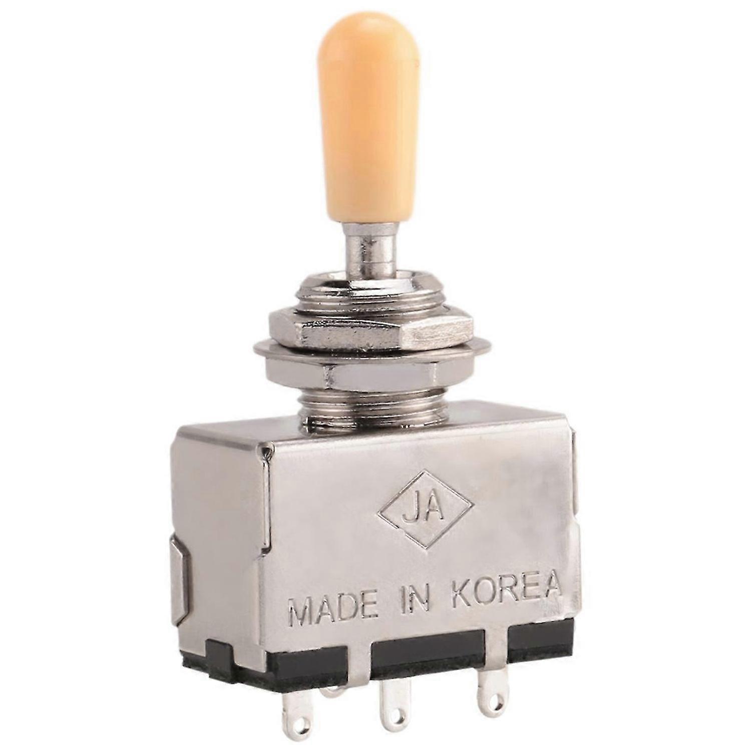 Solid Knob Shaft Box Style for 3 Way Pickup Selector Toggle Switch, beige Tip