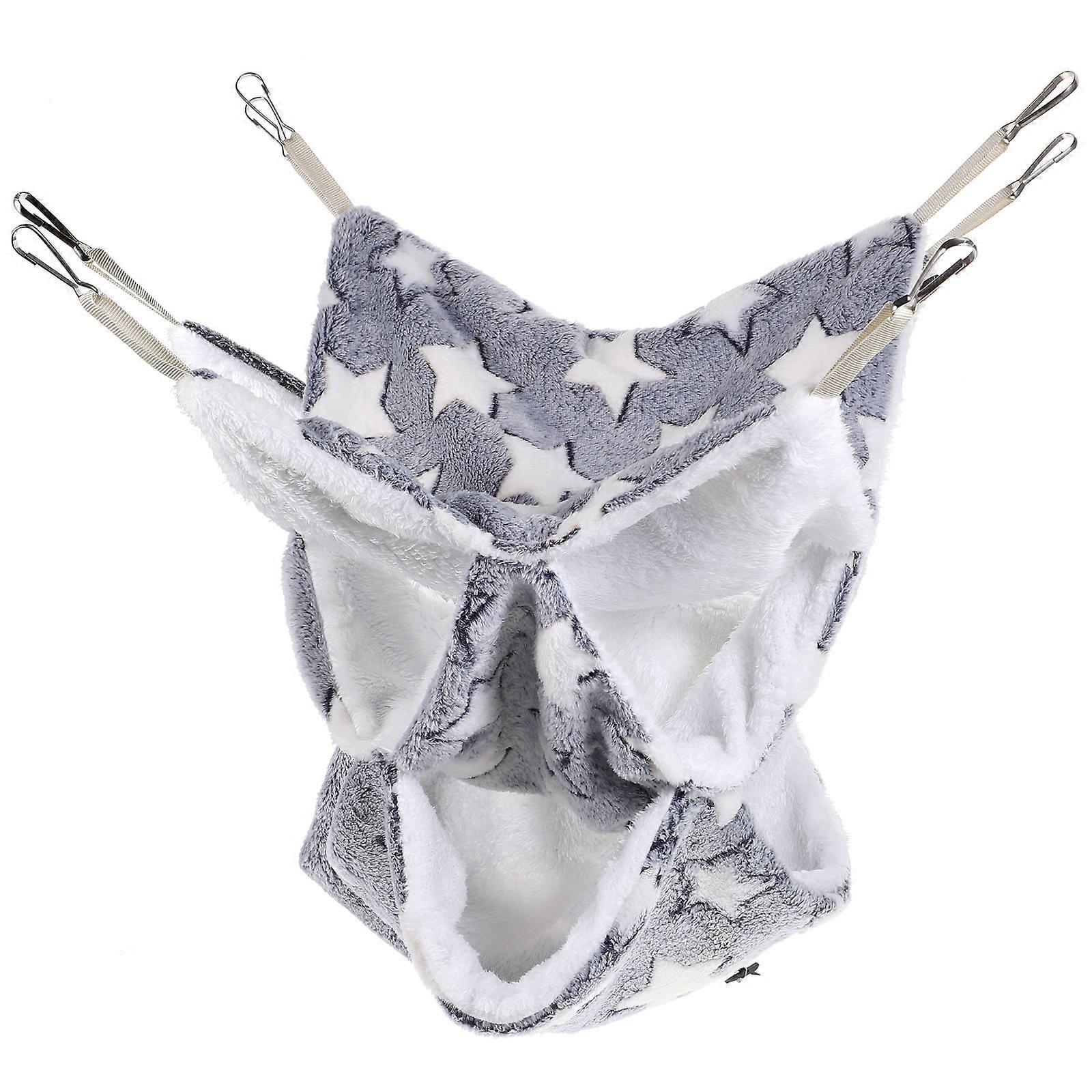 Small Pets Hammock Guinea Pig Hammock for Cage Accessory Grey Sleeping 1Set