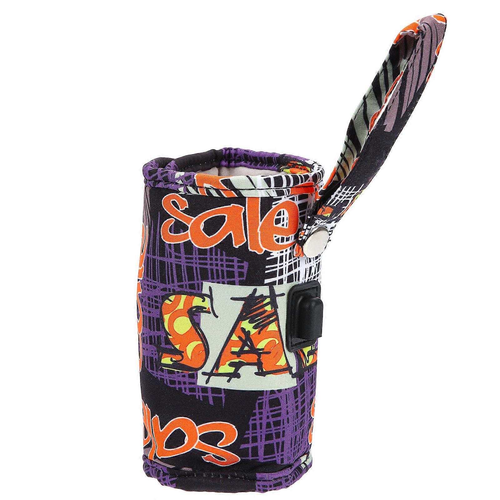 Baby Bottle Thermal Bag Infant Feeding Bottle Indoor Outdoor Orange Polyester Heating 1 Set