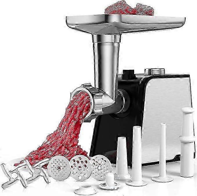3200W Max Electric Meat Grinder & Sausage Stuffer - Heavy Duty Mincer Machine with 2 Blade And 3 Plates for Home Kitchen Use UK plug