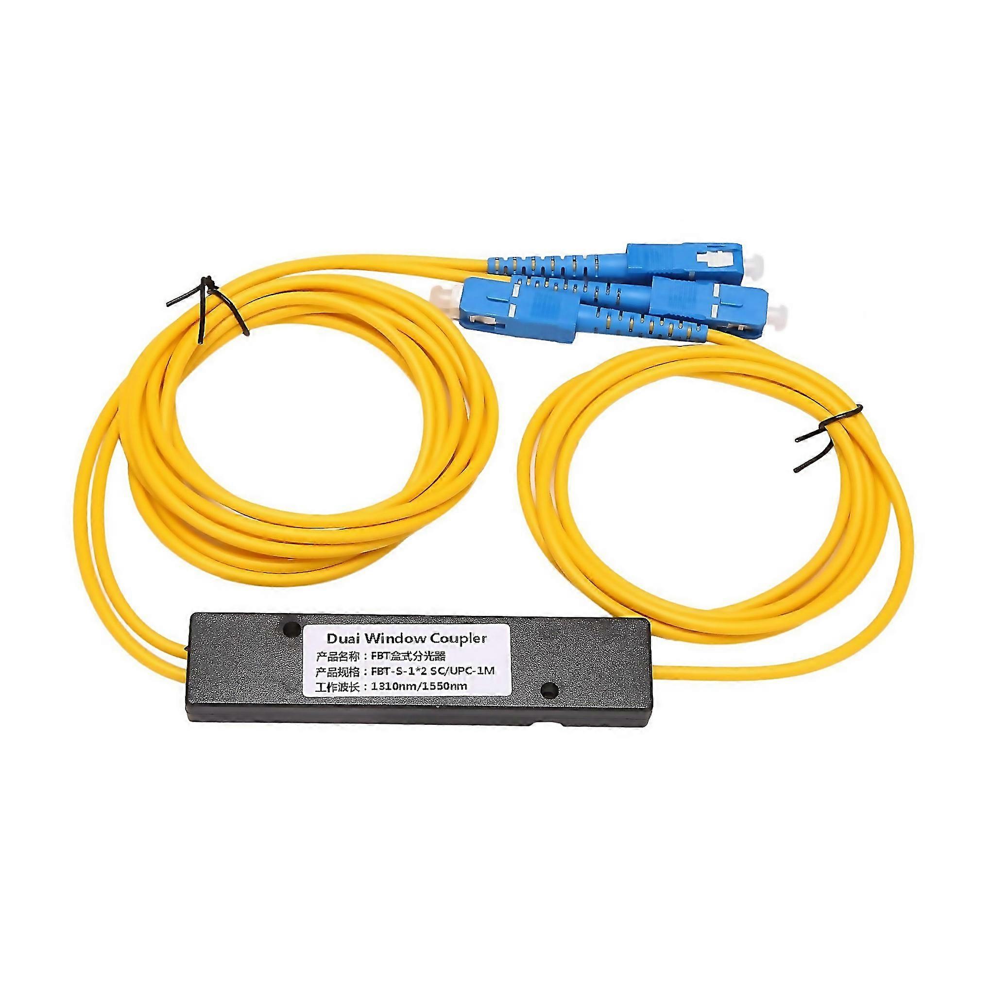 For Ftth Sc Upc 1x2 Plc Singlemode Fiber Optical Splitter Fbt Optical Coupler