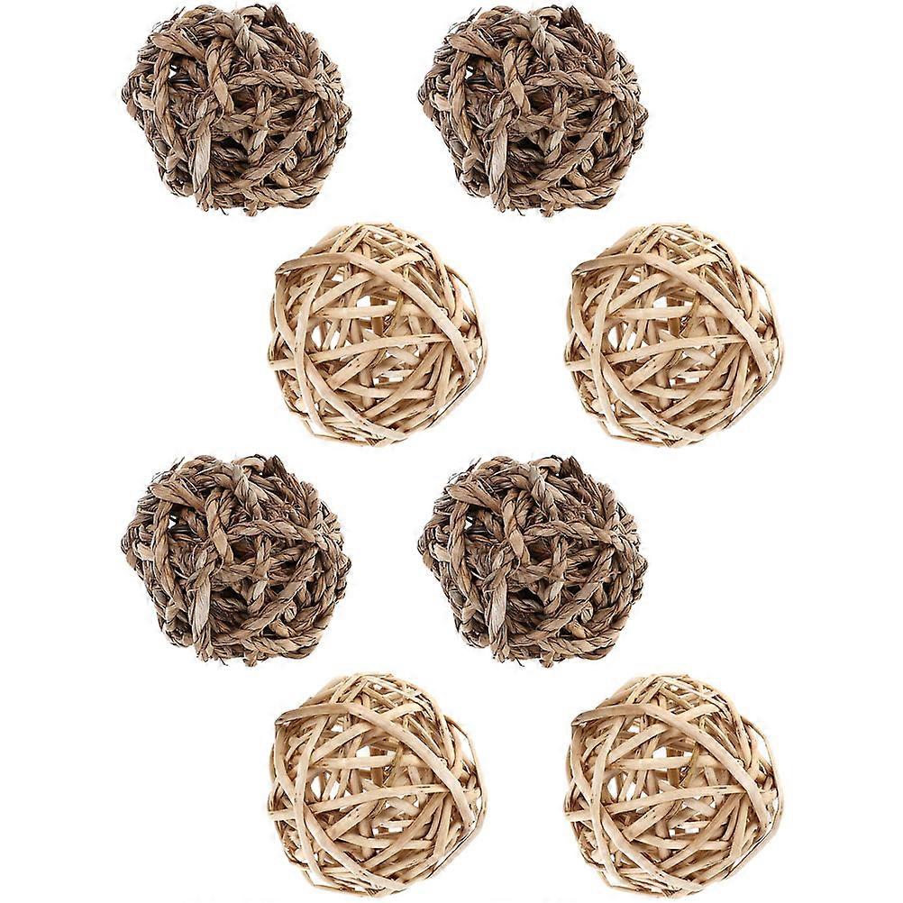Rabbit Straw Ball Small Animal Chew Toys for 32Pcs Assorted Color Pack