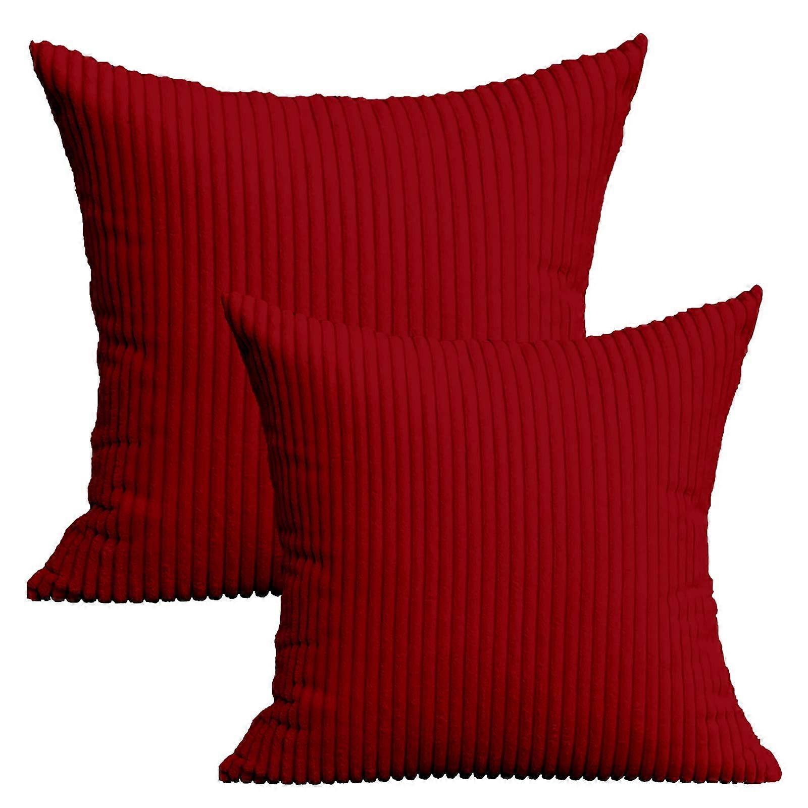 TEVEQ Decorative Throw Pillow Covers 20x20 Set of 2, Soft Plush Flannel Double-Sided, Khaki