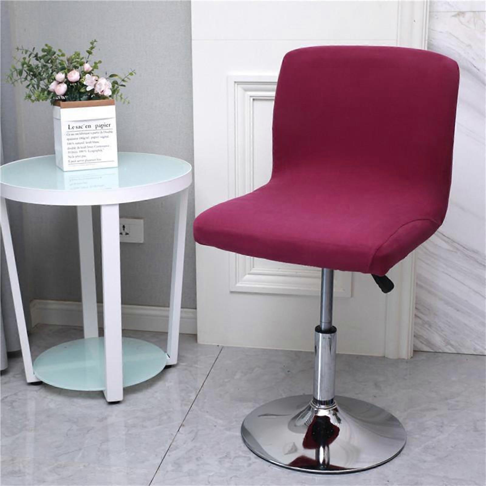 Counter Bar Pub Elastic Stool Slipcover Soft Polyester+Spandex Low Hotel Cover , Breathable And Durable , red