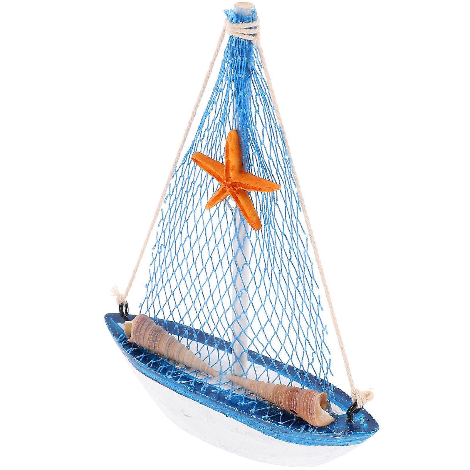 Nautical Wooden Sailing Ship Model for Decoration 3Pcs Pack
