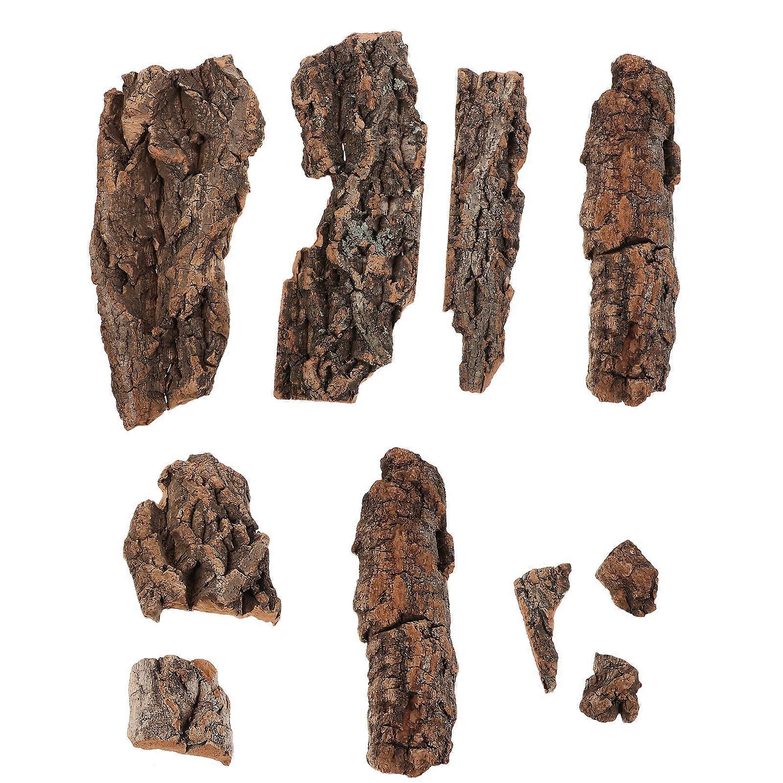Cork Bark Reptile Hide Wood for Terrarium Decoration with 2Sets