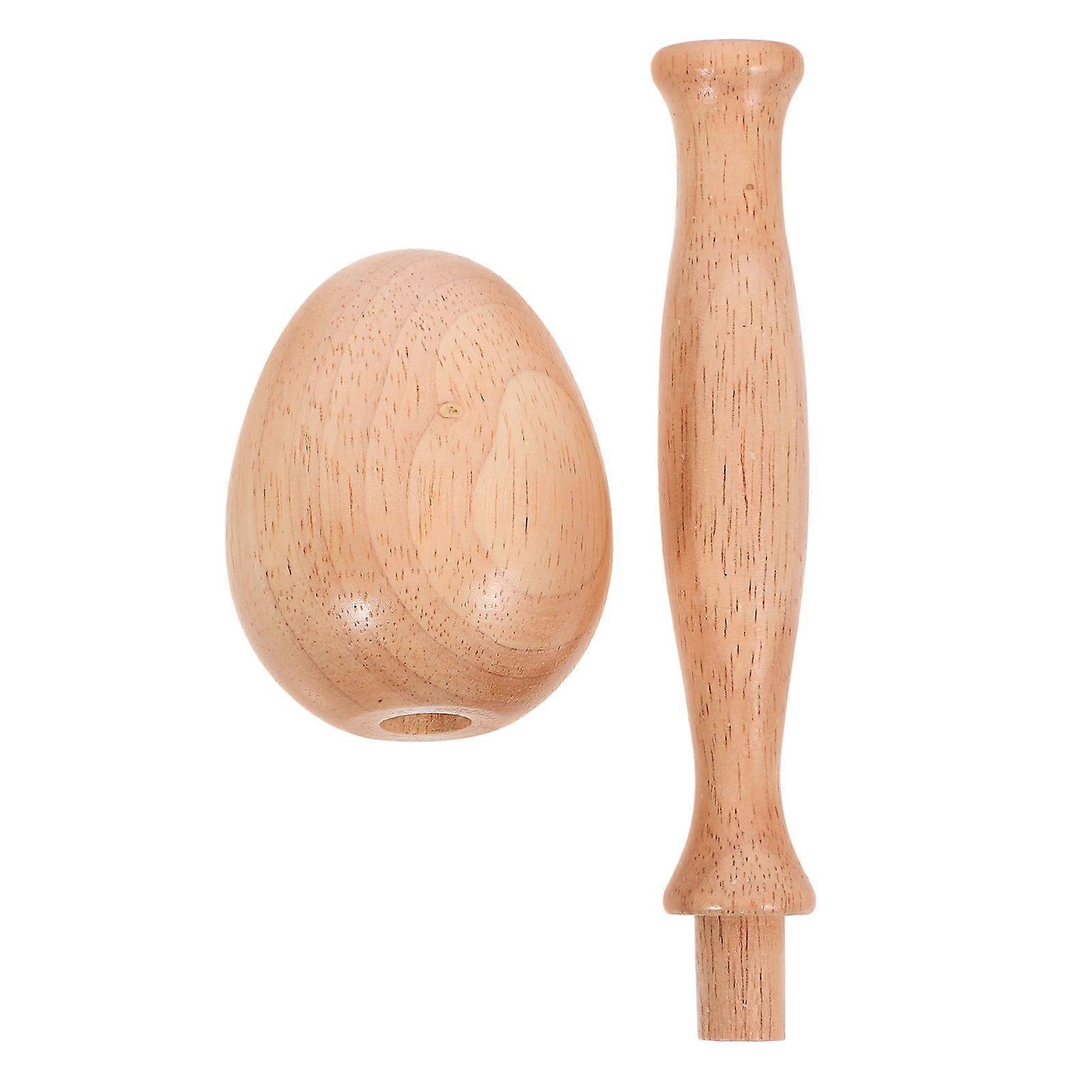 Multi-Functional Wooden Darning Egg for Sock Mending 2Pcs Sewing Tools