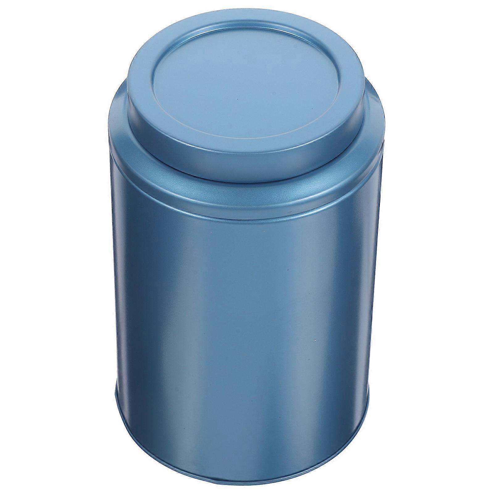 Airtight Tea Storage Container Tinplate Loose Leaf Tea Containers Airtight Practical Design Rectangular For Home Users 1Set